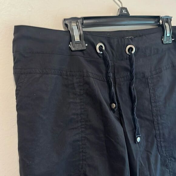 WOMEN’S BLACK MEDIUM PRANA BLISS KNICKER BERMUDA WALKING SHORTS SIZE MEDIUM - Picture 3 of 7